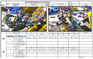 Jig Preventive Maintenance Check Sheet