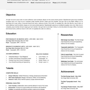 Resume 001 page