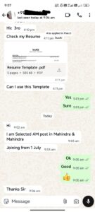 OEM Job feedback